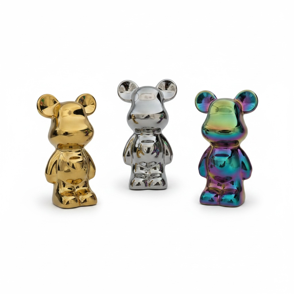 Metallic Ceramic Bear Money Box