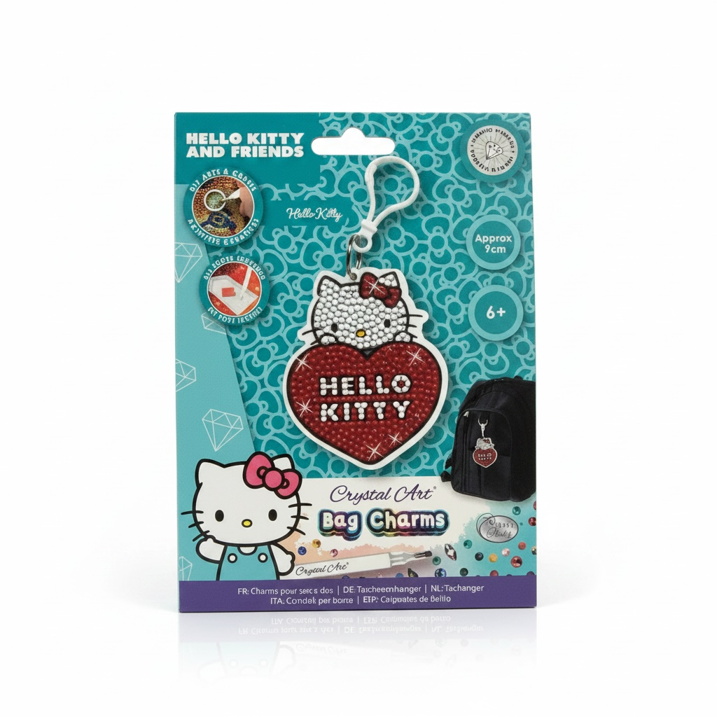 Hello Kitty Crystal Bag Charm - DIY Kawaii Craft Kit