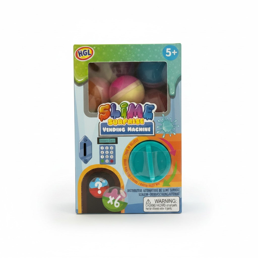 Slime Surprise Vending Machine – Mini Dispenser with 6 Suprise Slime Balls