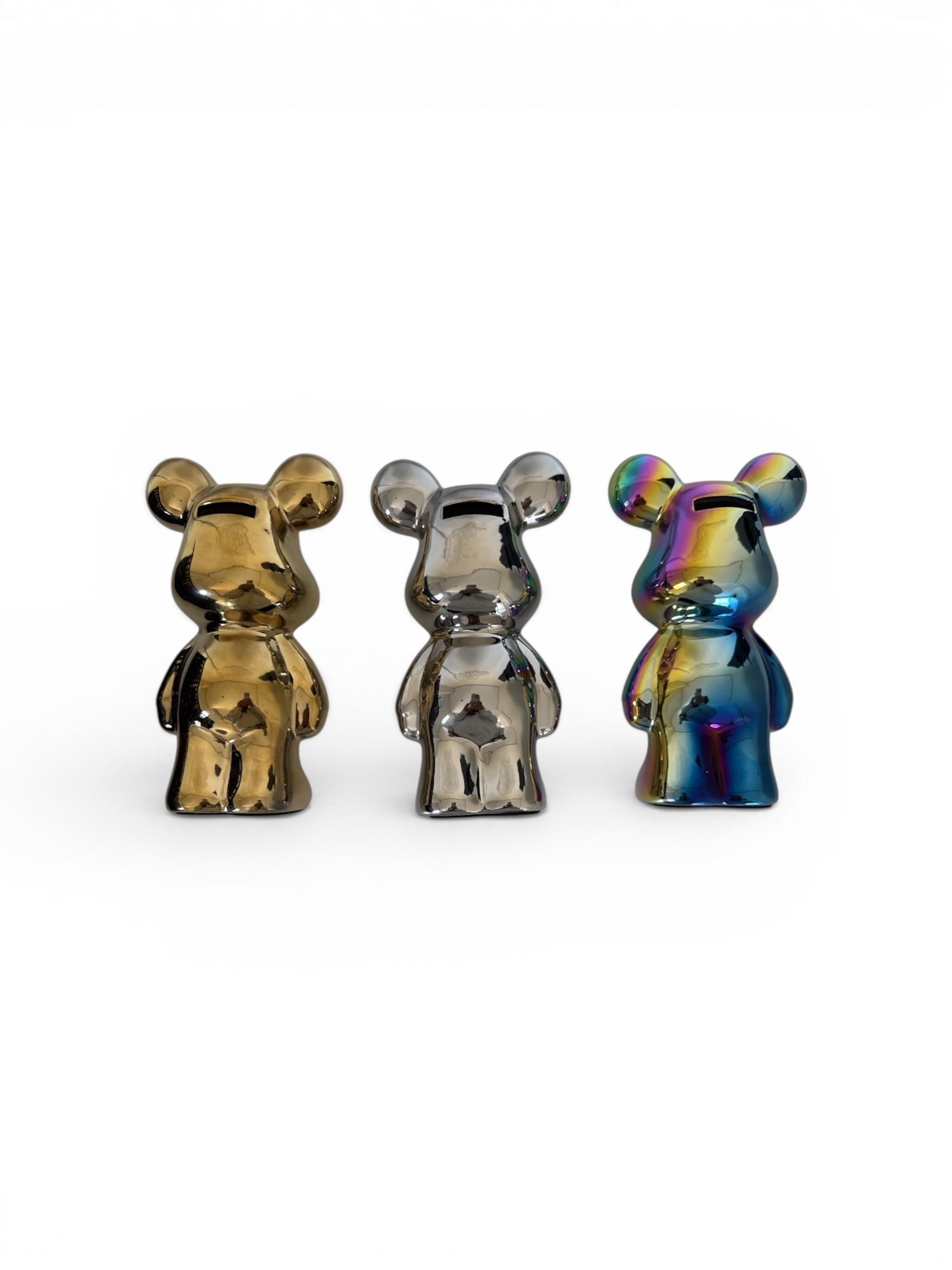 Metallic Ceramic Bear Money Box
